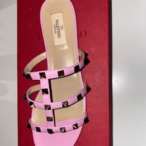 Valentino Rockstud Slide Sandal
